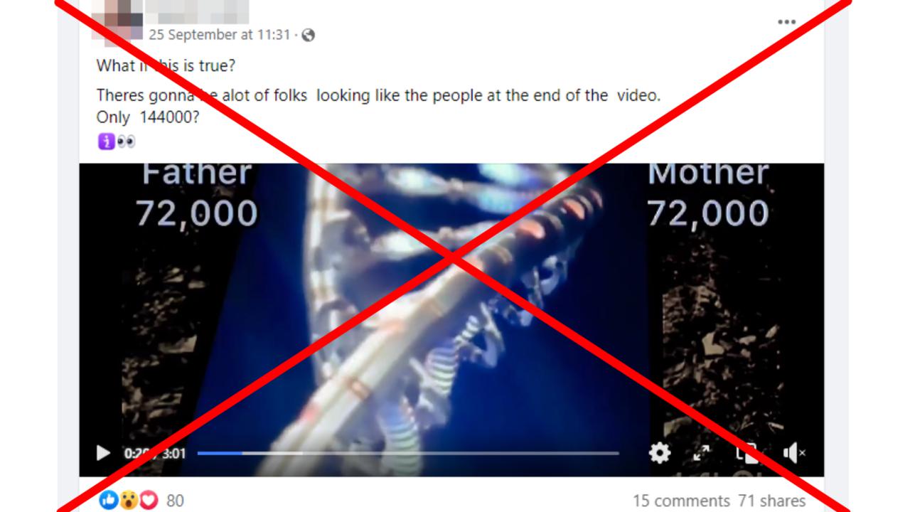 A screenshot of the Facebook video
