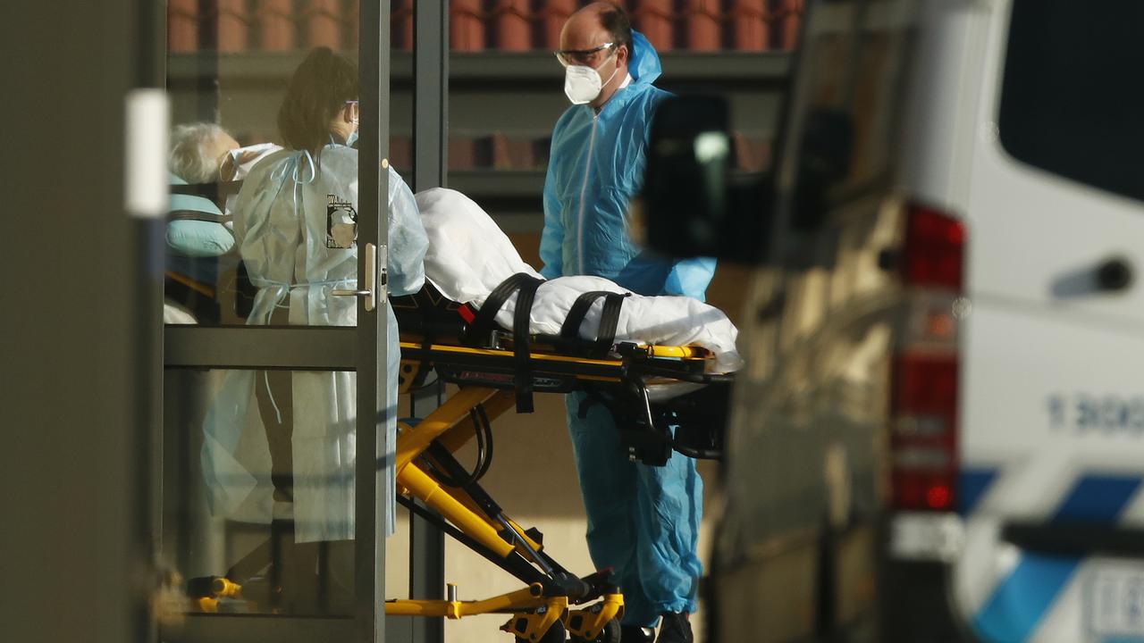 A patient is removed from a care facility