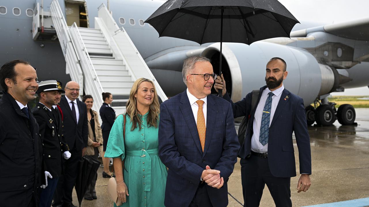 The PM has been spruiking his new target on his visit to Europe.