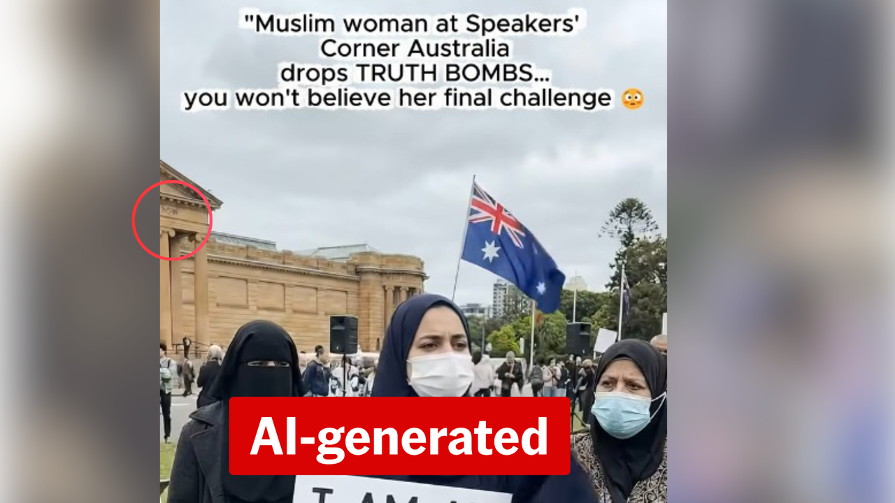 A video depicting AI-generated immigrants