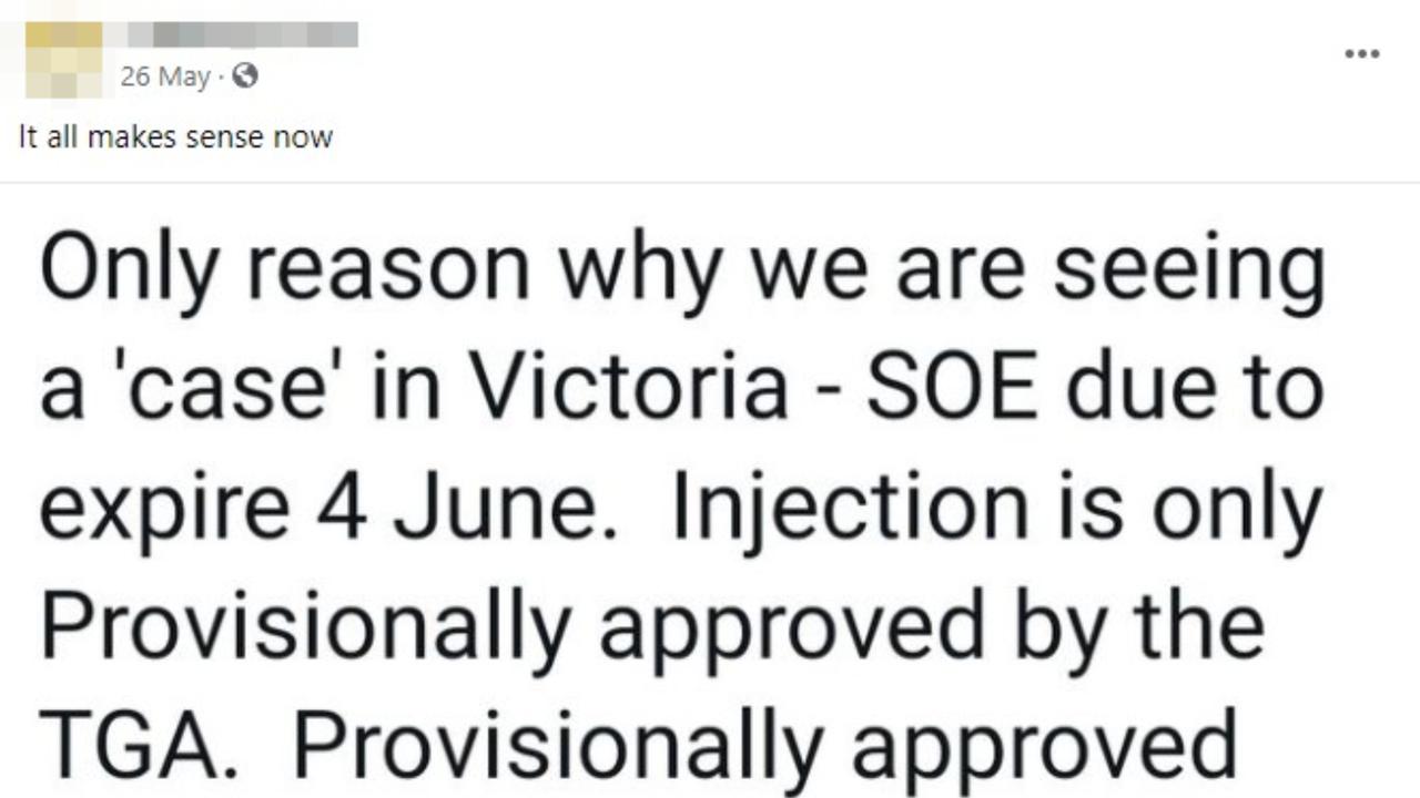 The Facebook post