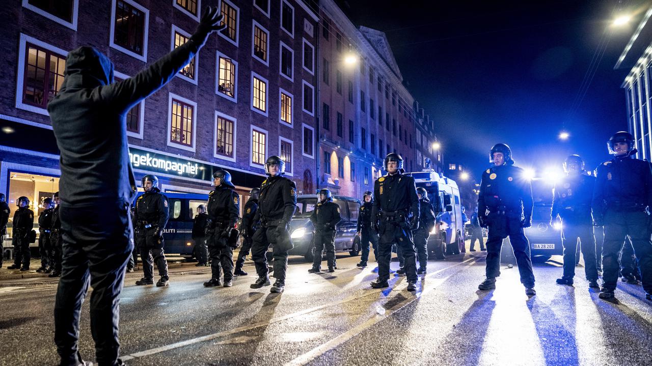 A January protest against Denmark's COVID restrictions.
