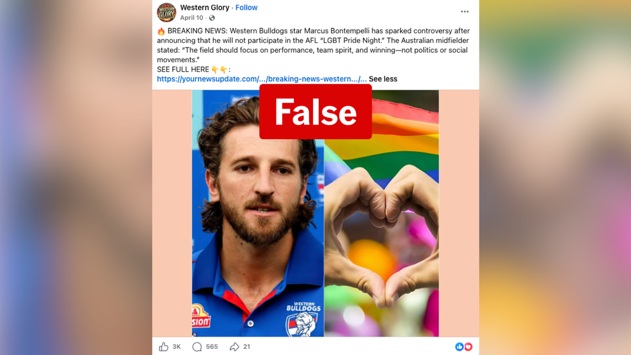 A screenshot of a Facebook post.