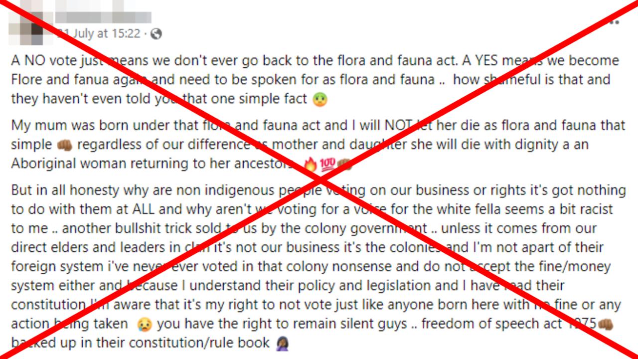 A screenshot from one of the Facebook posts.