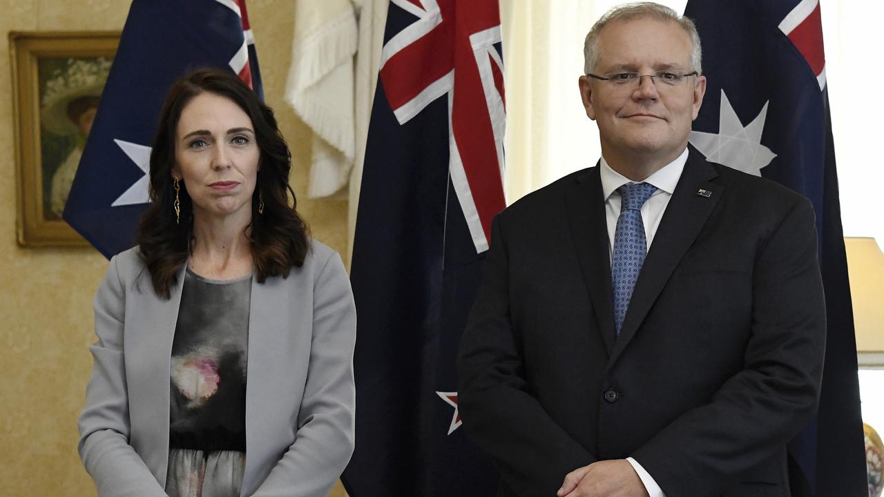New Zealand leader Jacinda Ardern and Australian leader Scott Morrison