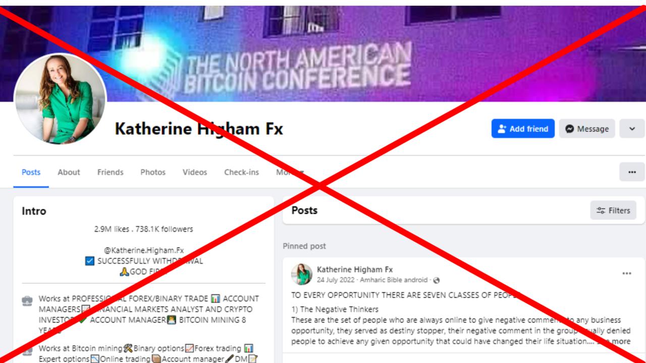 A screenshot of the Facebook page.