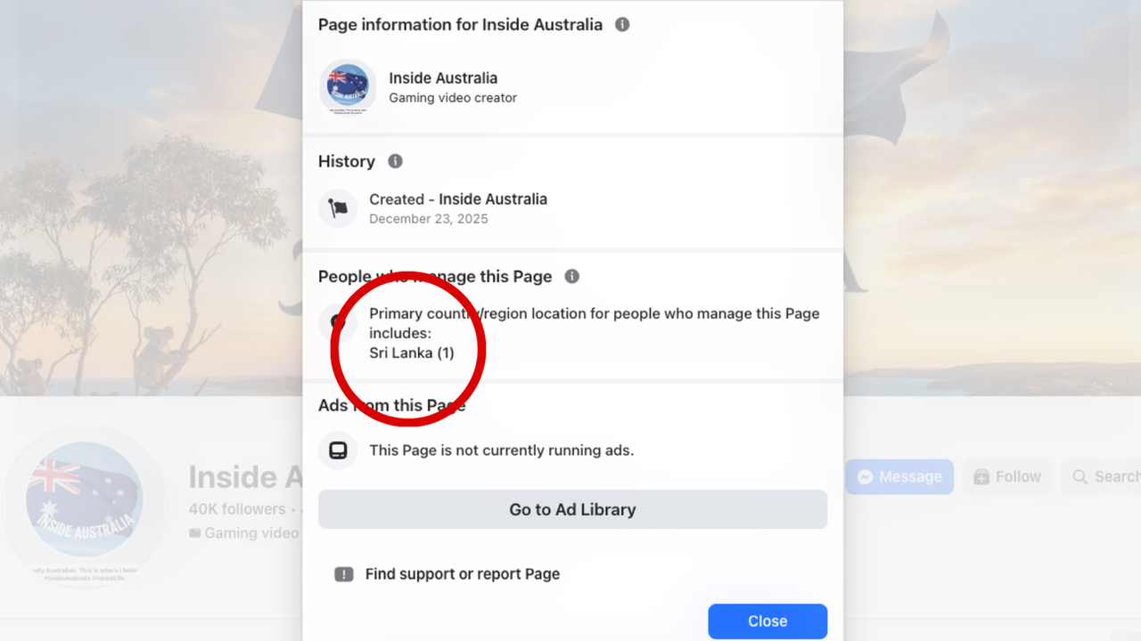 A screenshot of a Facebook page.