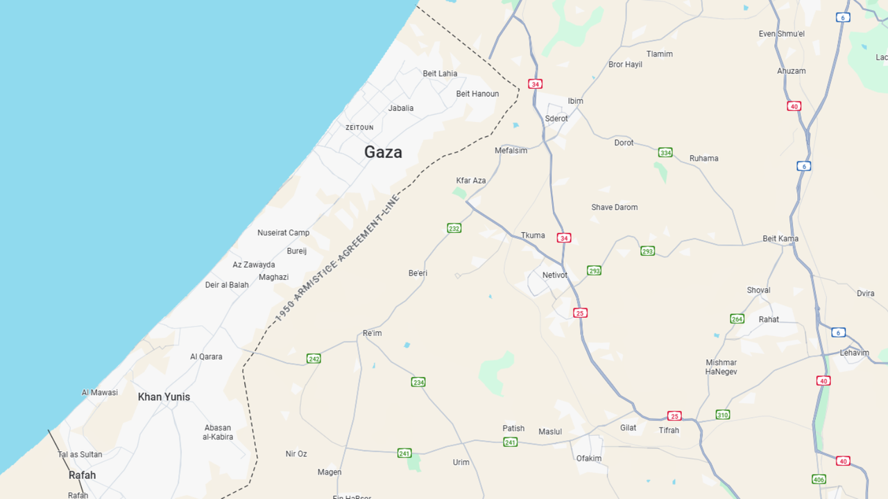 Map of Gaza