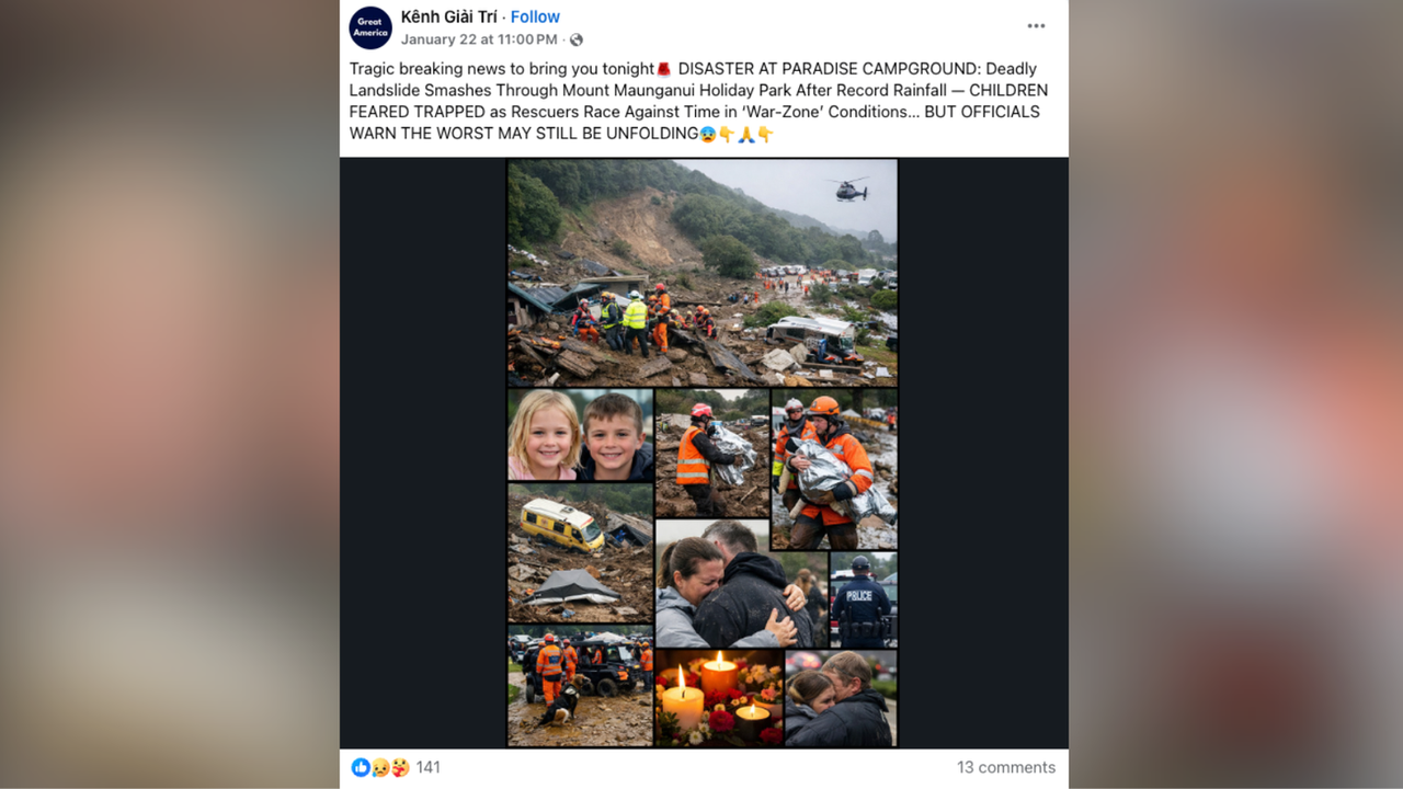 A screenshot of a Facebook post.