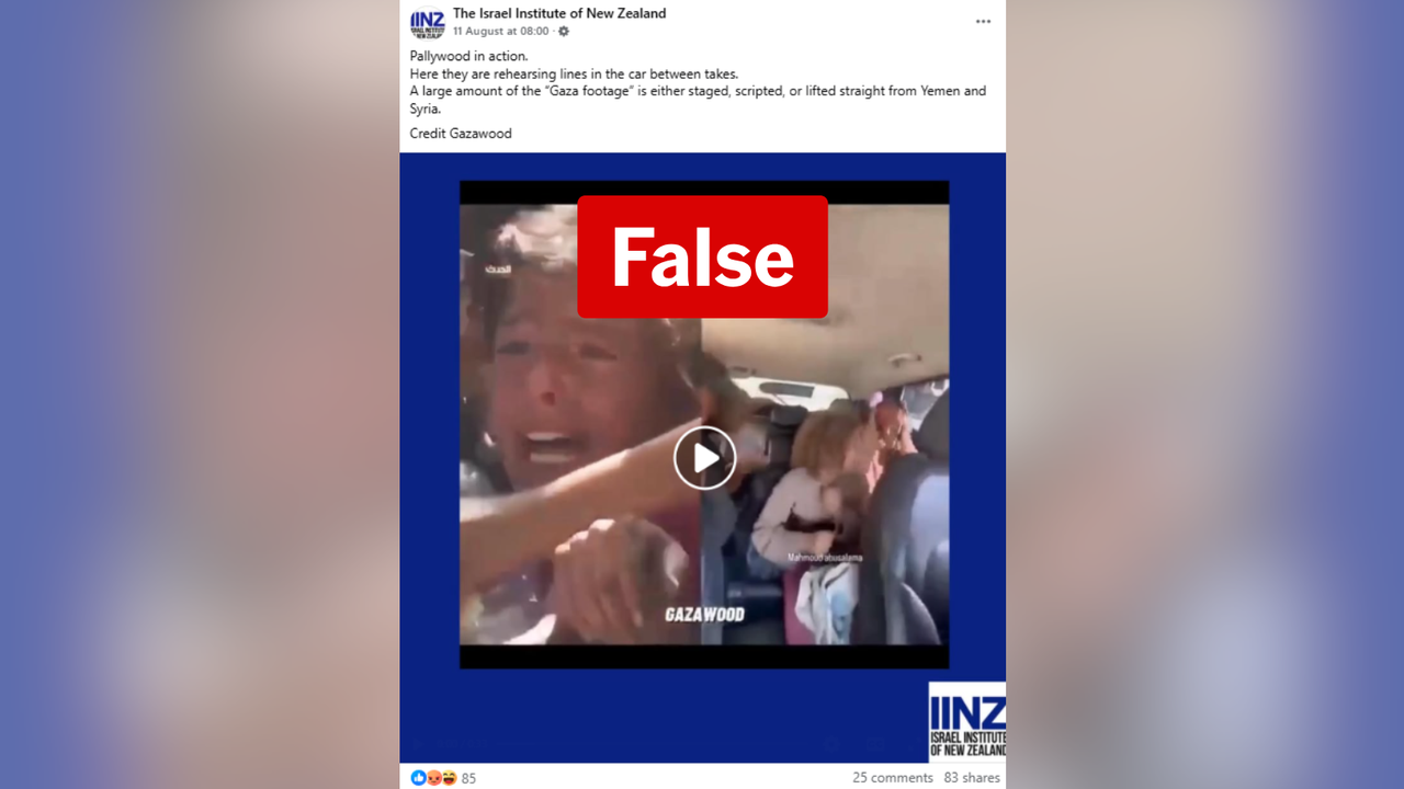 False Facebook post claiming footage shows Gazan children rehearsing