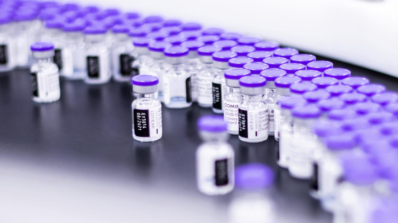 Vials of the Pfizer-BioNTech COVID-19 vaccine.