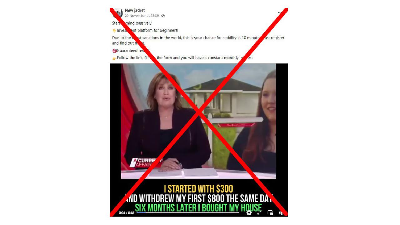 A screenshot of the video on Facebook