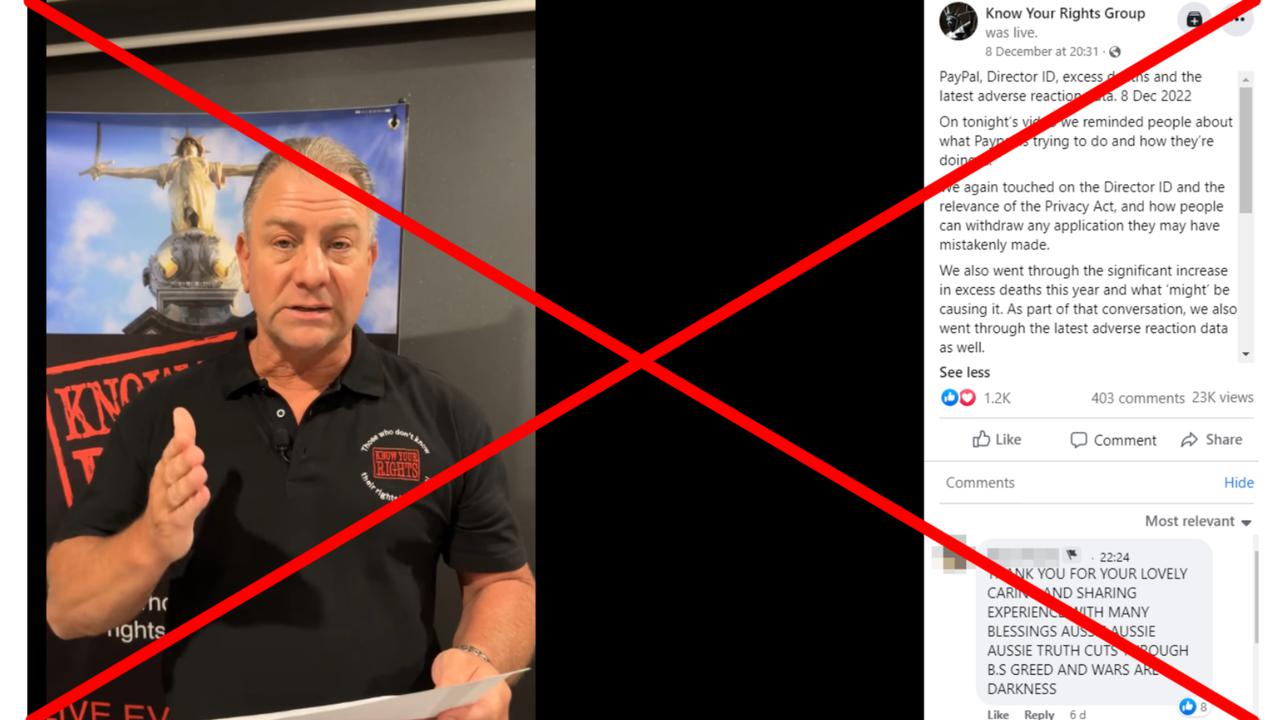 A screenshot of the Facebook video.