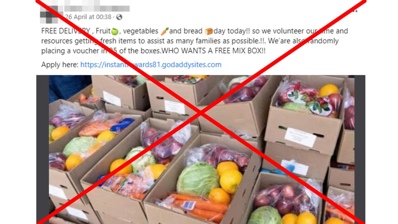A screenshot of one of the Facebook posts.