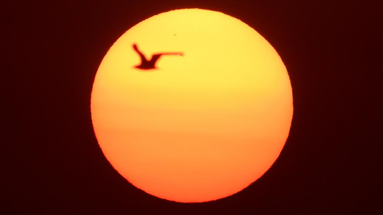 Sunrise is seen over the Gold Coast