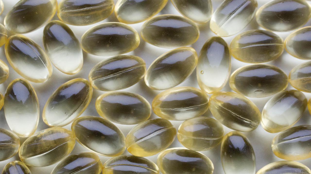 Vitamin D tablets are displayed