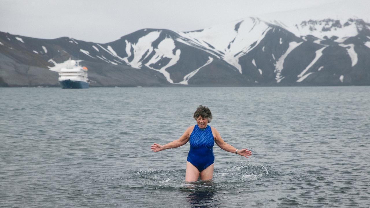A swimmer at Deception Island in Antarctica (file image)