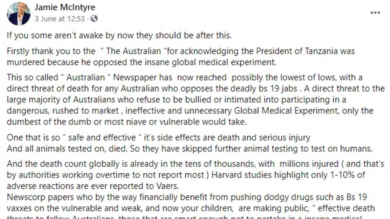 The Facebook post from June 3