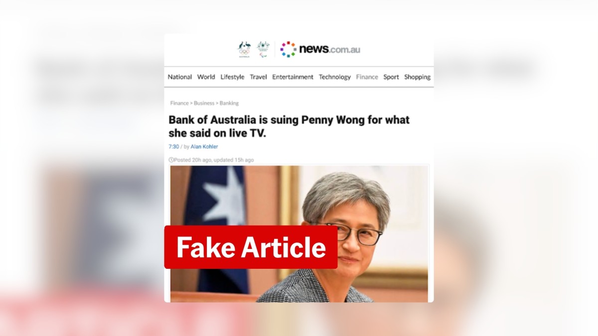 Fake news article targets Foreign Minister Penny Wong in crypto scam | AAP