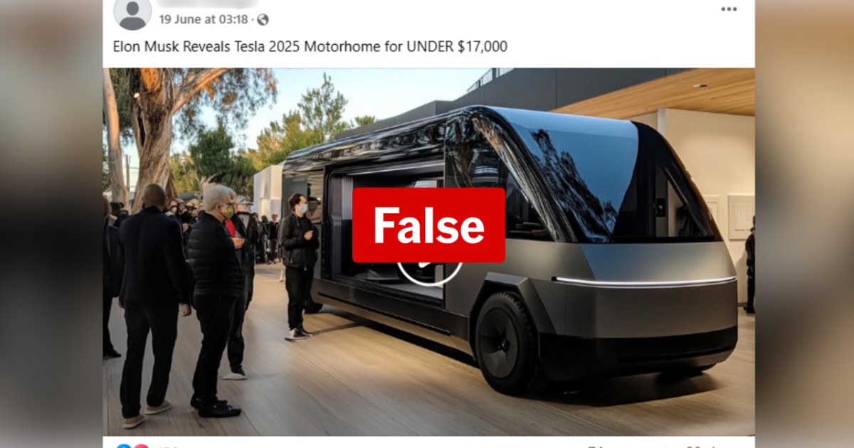 AI videos of Tesla motorhome clearly fake because it doesn't exist | AAP