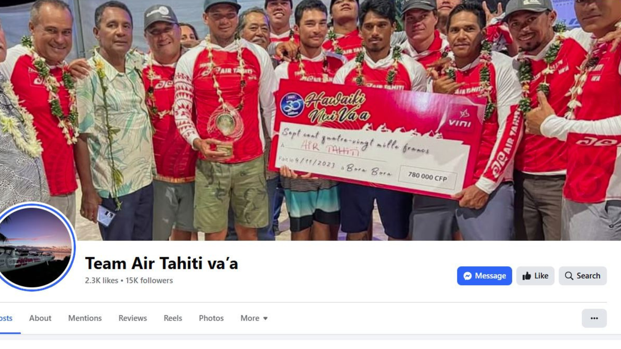 Screenshot of a Facebook account