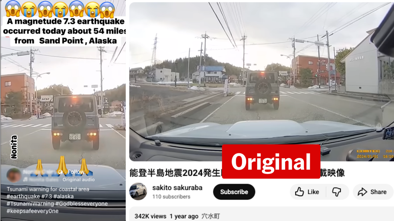 A screenshot of a Facebook post and a YouTube clip.