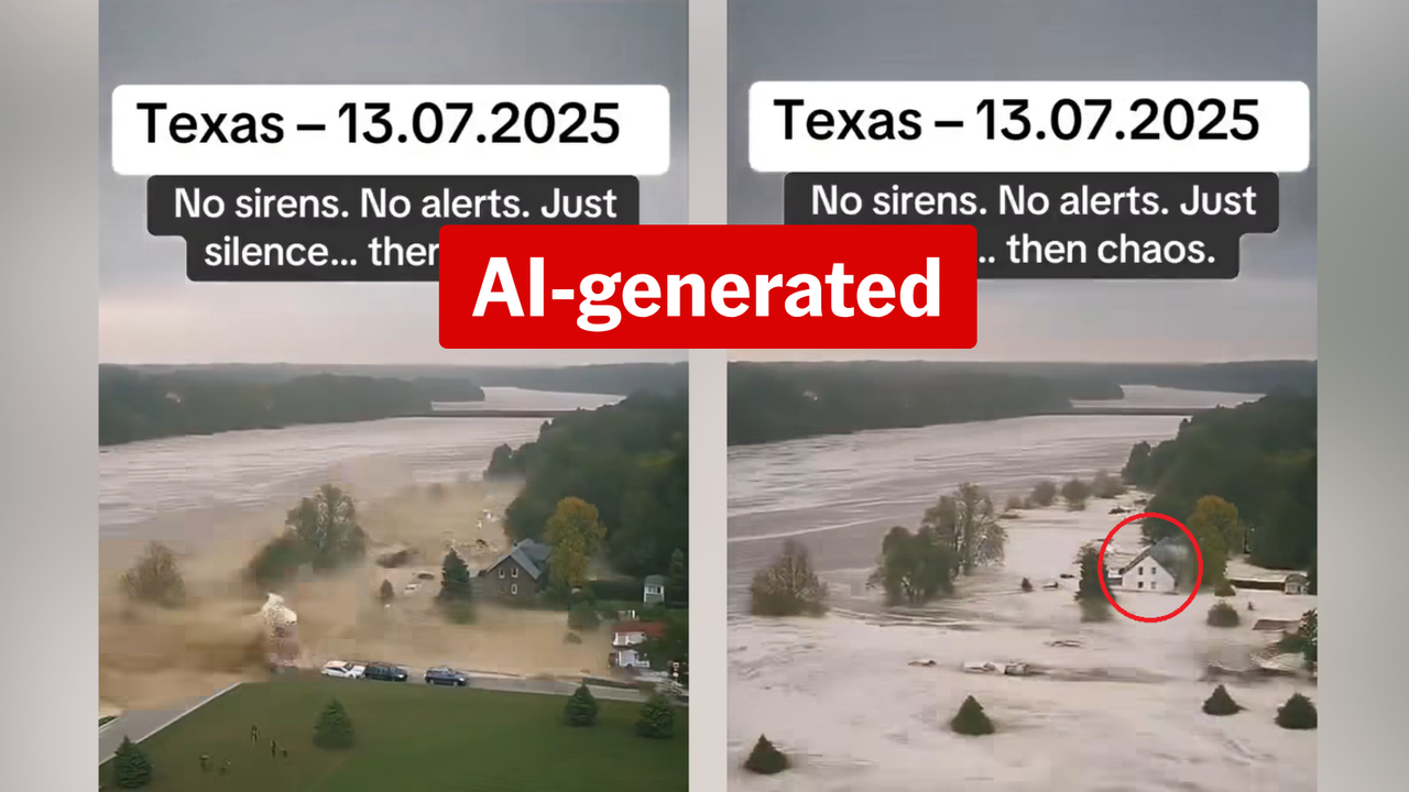 AI flood pics where house changes from brown to white
