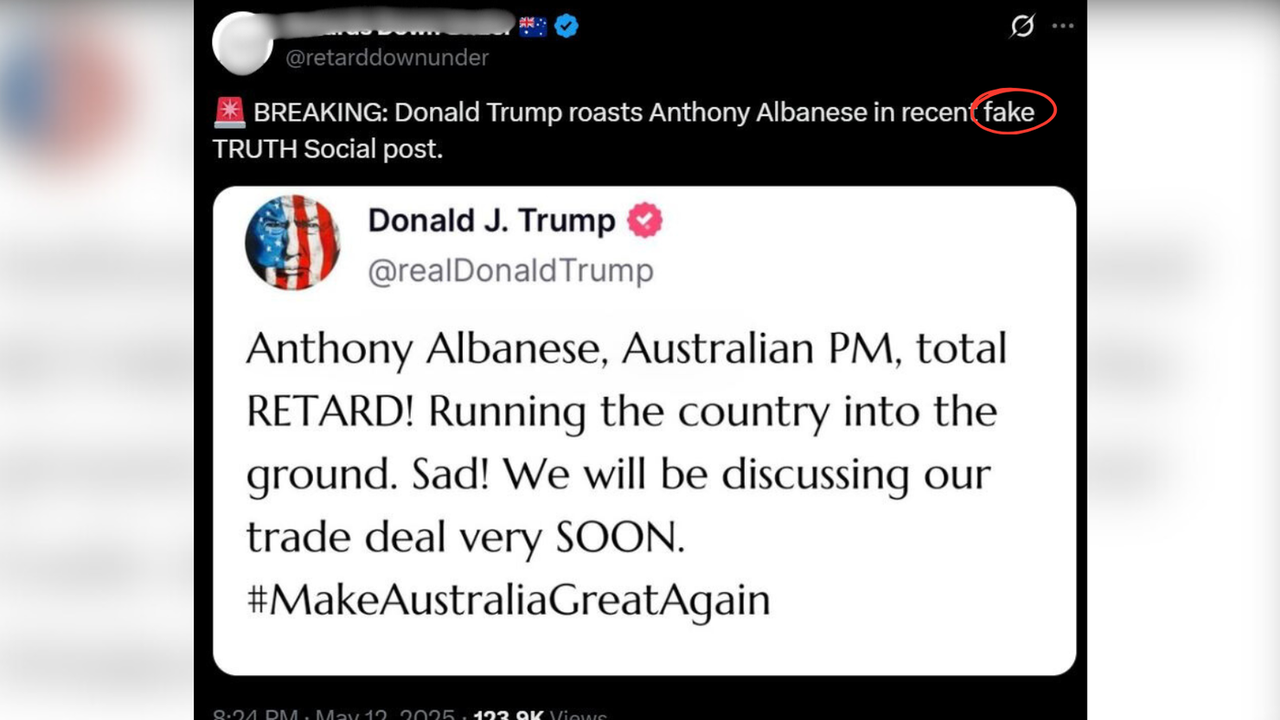 Screenshot of a social media post