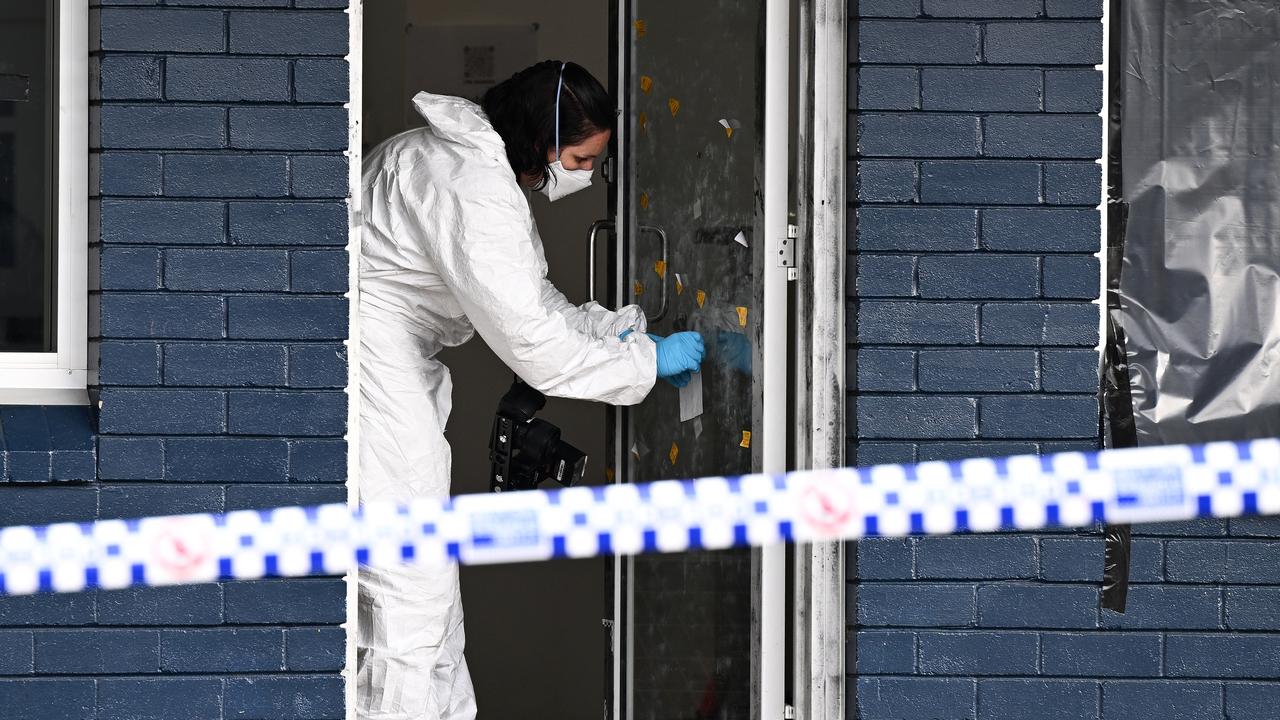 Forensics at a crime scene in Sydney