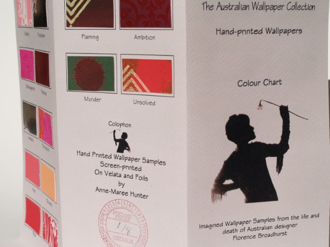 An artists&rsquo; book in the form of a colour chart. Screen-print on foils and papers.