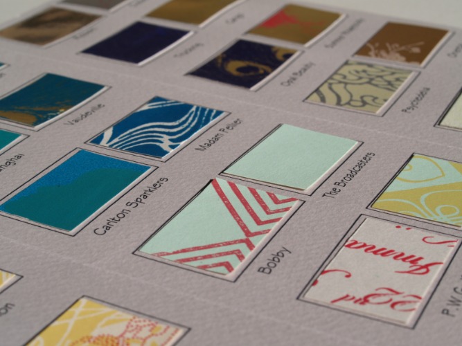 An artists&rsquo; book in the form of a colour chart. Screen-print on foils and papers.