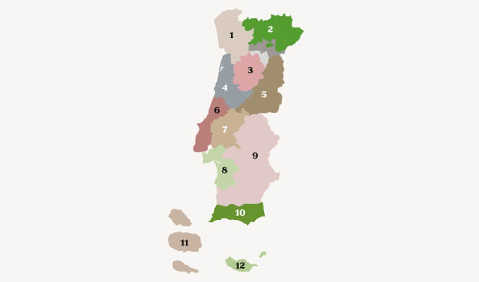 mapa castas brancas portuguesas