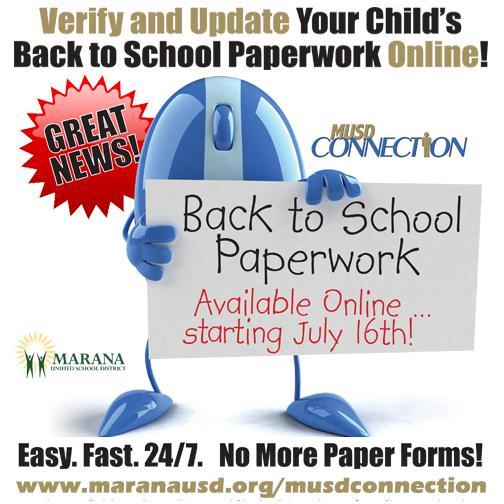 Back to School Paperwork online