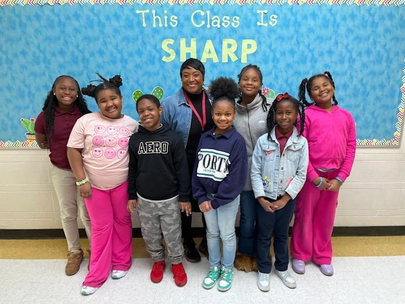 Dr Carter with students