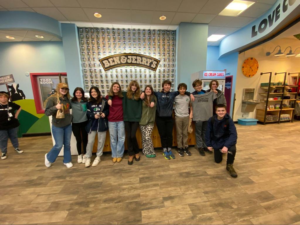Ski and Snowboard Club visited the Ben and Jerry’s Factory while skiing in Vermont last weekend.