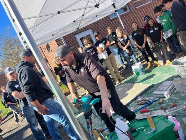 The New England Concrete Manufacturing Association held their Annual Student Expo Day on South Campus today!  We were happy t