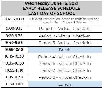 June 16 schedule