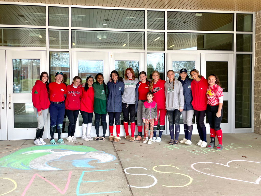 Softbal Team Sidewalk Chalk Artists