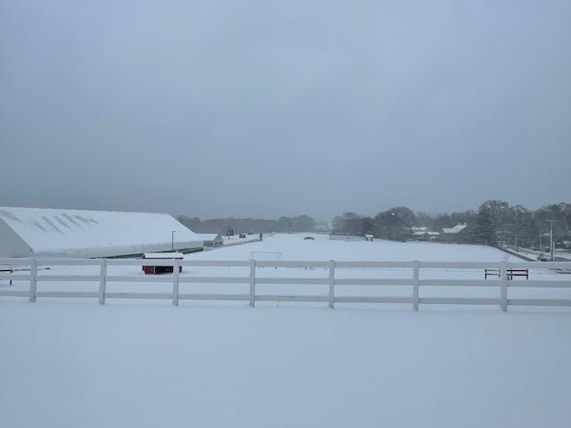 School under snow