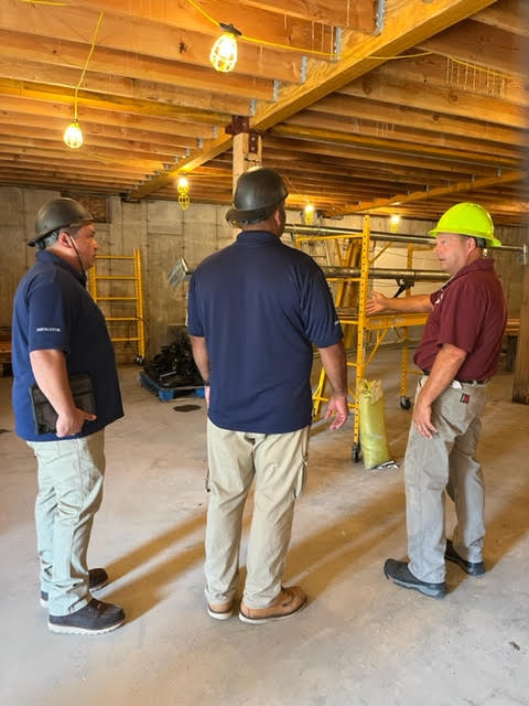 The Carpenter’s Union met on site to discuss assistance to be provided at the Larkin Cottage.