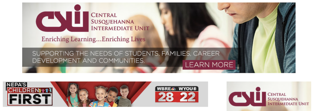 CSIU and Kids First Initiative Web banners