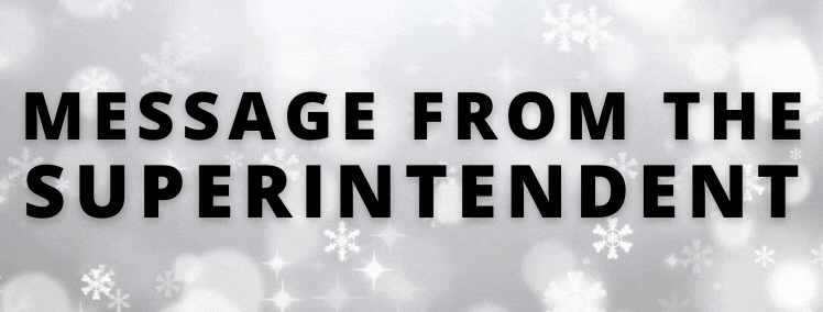 Message from the Superintendent