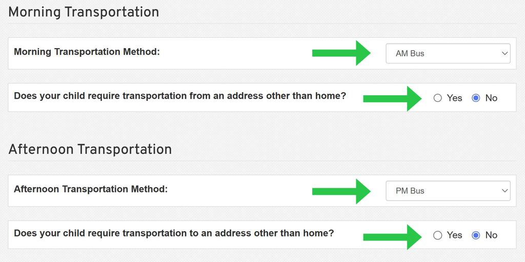 Transportation Needs Screen