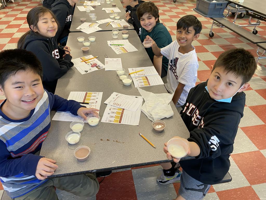 South grove students churn butter
