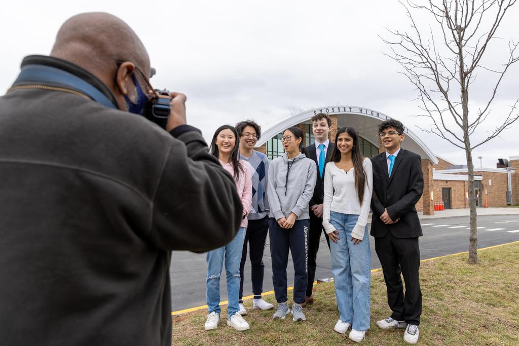 Students photographed by Newsday photographer