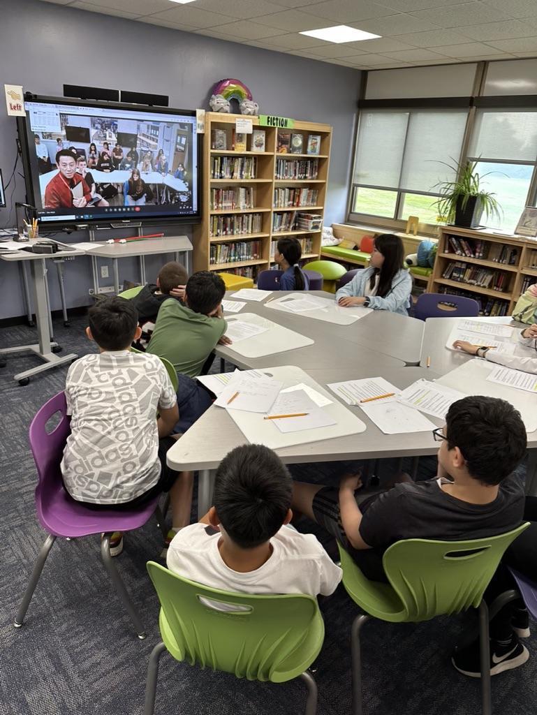 South Grove students meet with HS mentors via Google Meet