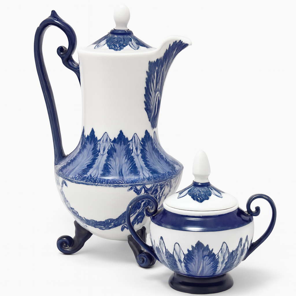 Vintage Blue and White Porcelain Set