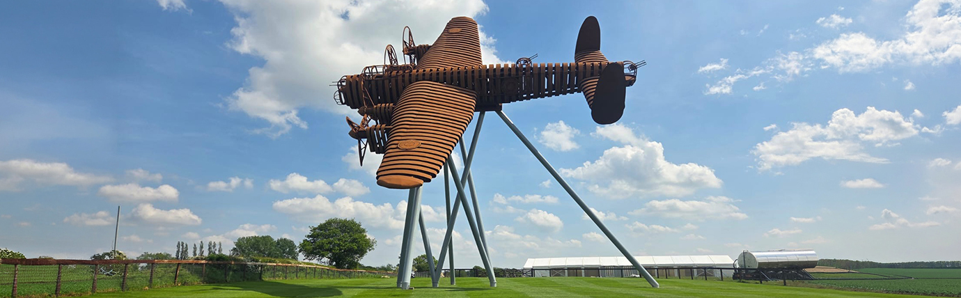 A picture of the 'On Freedom's Wings' monument.