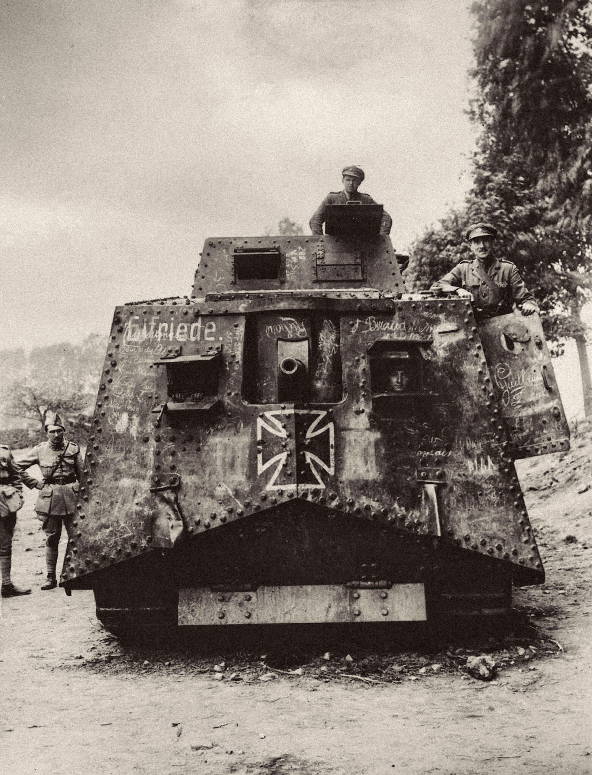 A German tank entering combat.