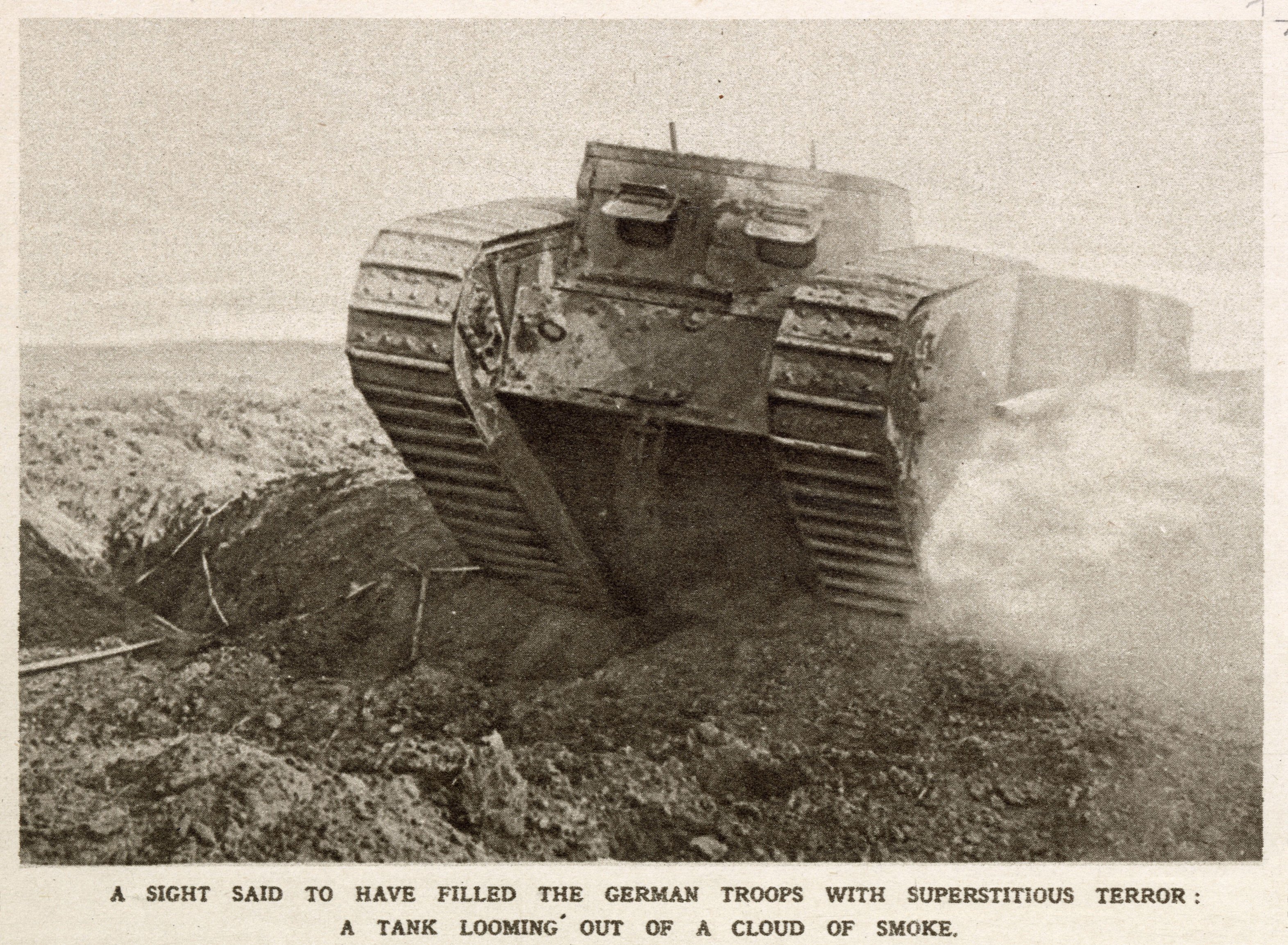 A tank entering battle.